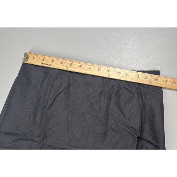 J Crew Gwen Lace Trim Slip Skirt in Linen Womens Small Black Mini Pull On - Picture 4 of 8